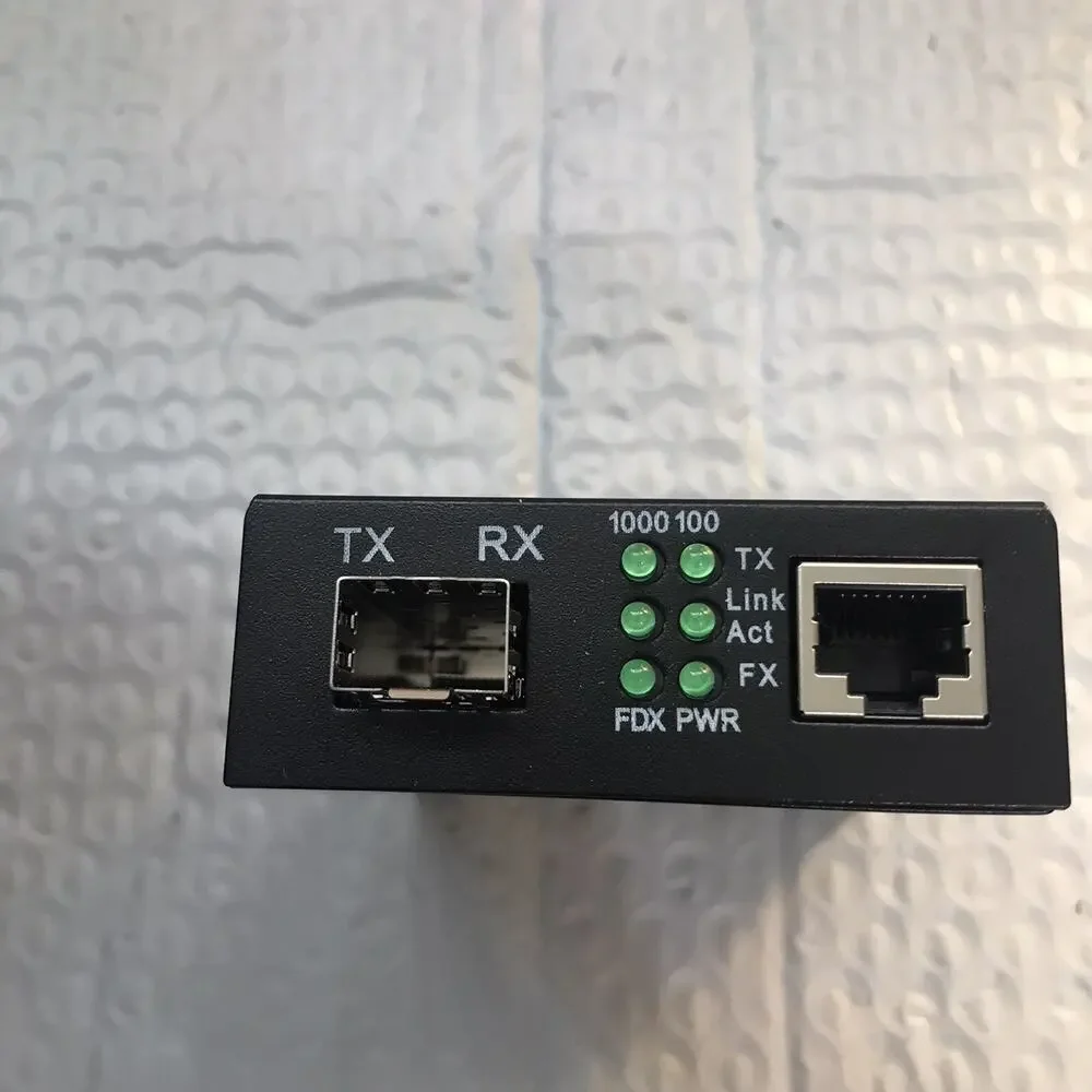 10/100/1000M Fast Ethernet Media Converter 1 RJ45 SFP Simplex Mode Transceiver
